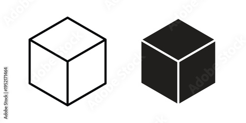 Cube icon collection vector illustrations, Vector pictogram