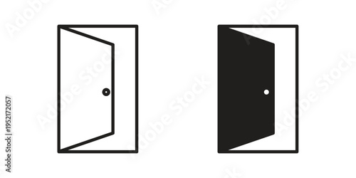 Door icon collection vector illustrations, Vector pictogram