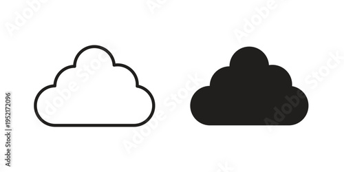 Download from Cloud icon collection vector illustrations, Vector pictogram