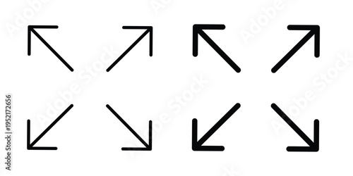 Expand icon collection vector illustrations, Vector pictogram