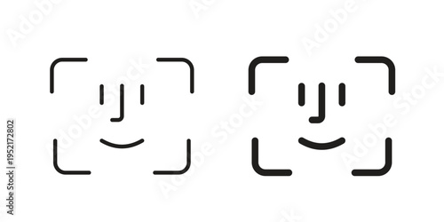 Face id icon collection vector illustrations, Vector pictogram