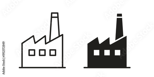 Factory icon collection vector illustrations, Vector pictogram