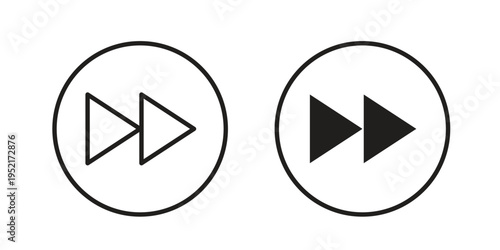 Fast forward icon collection vector illustrations, Vector pictogram