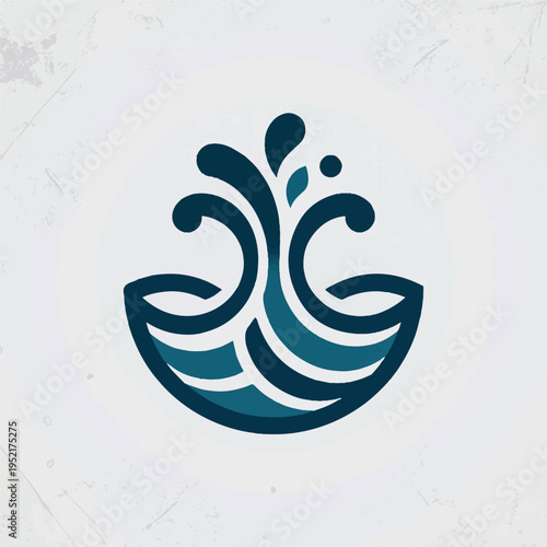 Fresh spring water flowing in nature with Passover holiday symbols and matzah