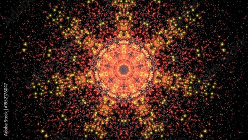 explosion of light on black background
