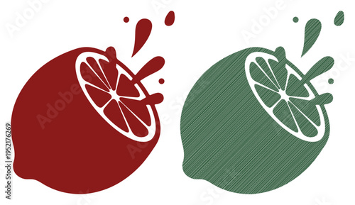 Juicy citrus fruits splashing with vibrant liquid, symbolizing freshness and flavor.