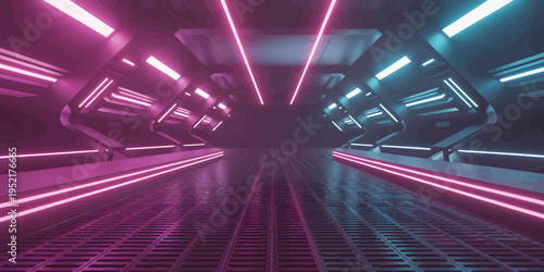 Modern Neon Cyberpunk Texture with Dynamic Light