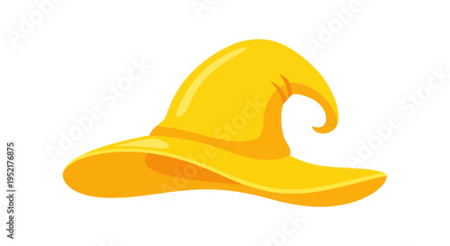 Yellow Wizard Hat - Magical Accessory for Fantasy and Halloween