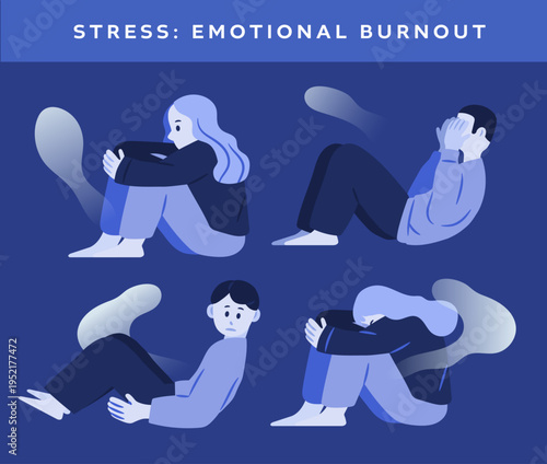 Emotional burnout character set