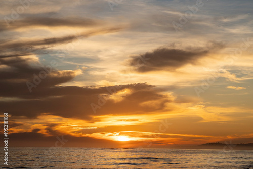 Carpinteria sunset after a passing storm on a late winter day