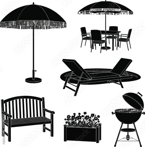 Outdoor patio furniture and decor