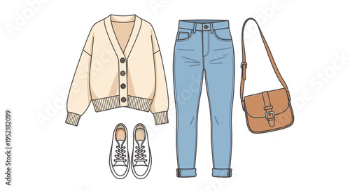 Casual Outfit with Cardigan and Jeans