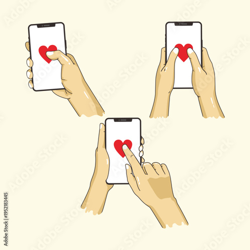 Social media like illustration
