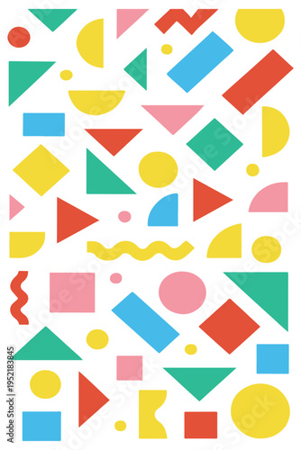 kids basic color shapes pattern