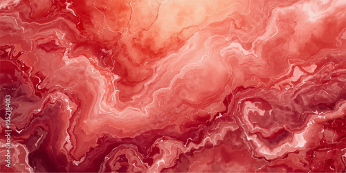 Fresh red pepper and sliced red cabbage arranged with raw beef steak and pork chop for a colorful cooking dinner