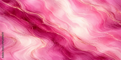 Abstract pink background with smoke featuring a purple silk texture and bright paint strokes on a light textured wallpaper backdrop