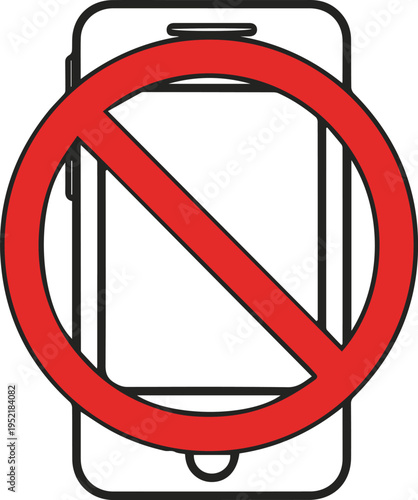No Phone Zone Icon A symbol representing a prohibition against using mobile devices in a specific area or context