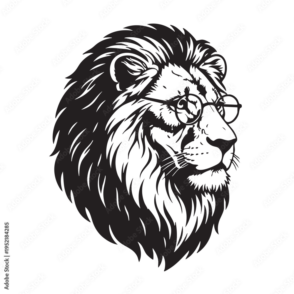 Fototapeta premium lion head vector