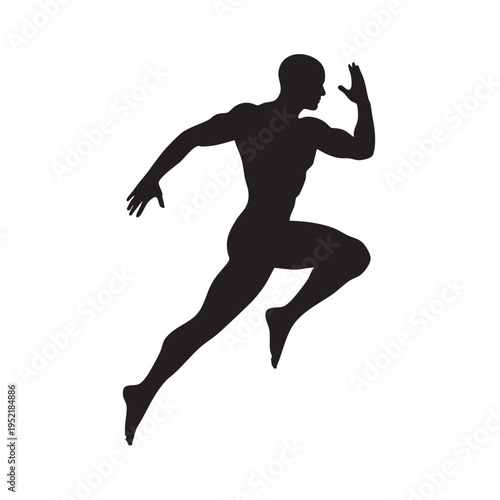 Runner athlete silhouette 