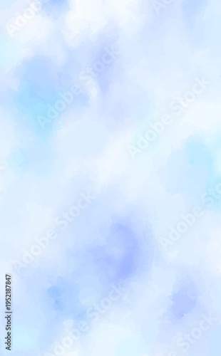 梅雨イメージの水彩の背景_縦