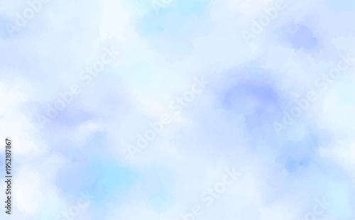 梅雨イメージの水彩の背景_横