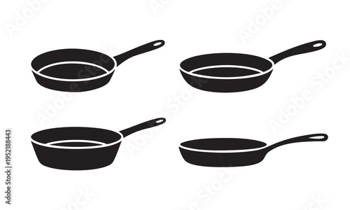 Frying Pan and Skillet Culinary Silhouette Set