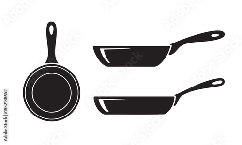 Frying Pan and Skillet Culinary Silhouette Set