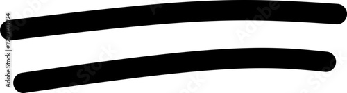 Hand Drawn Equal Sign Symbol