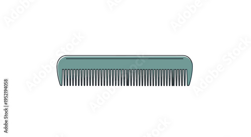 Green Wide Tooth Hair Comb Object.