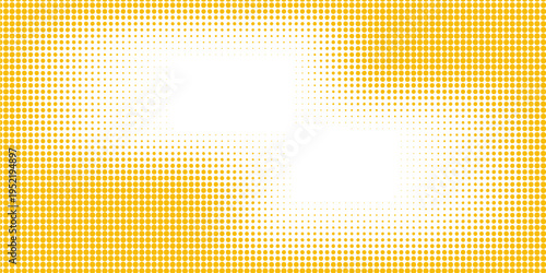 Yellow color halftone grain texture. Faded dotted gradient pattern background. Grunge pixel cartoon overlay backdrop. Pop art pattern in comic style gradation wallpaper. Anime or manga wavy