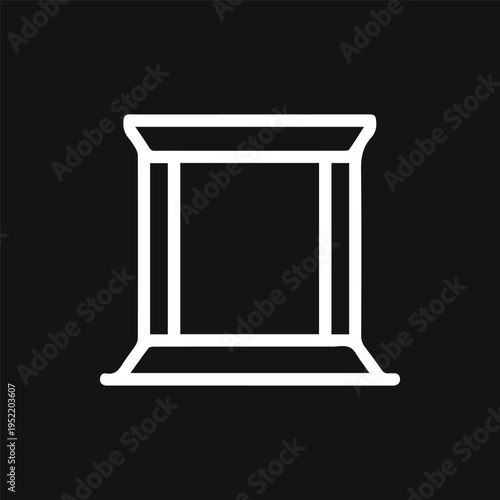 Minimalist White Spool Icon A Symbol of Crafting and Textiles