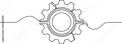 A gear with a line going through it