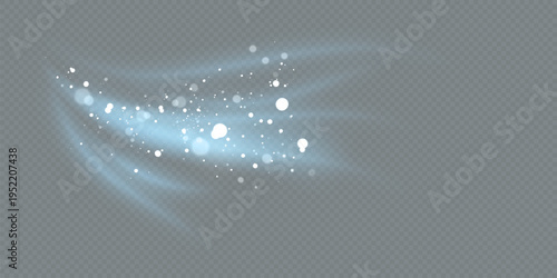 Air, wind effect isolated on transparent background. Airflow overlay fresh air for cleaning, cooling or changing the air. Wind Wave Effect. 3D vector illustration