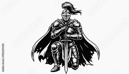 Medieval Knight Illustration – Valor and Chivalry Art