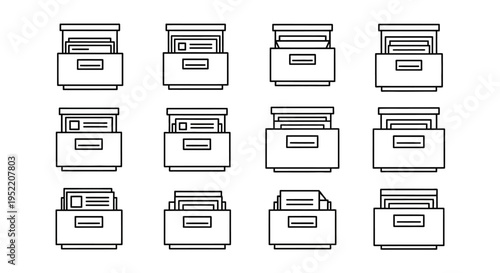 Collection of Office Printers in Various States.