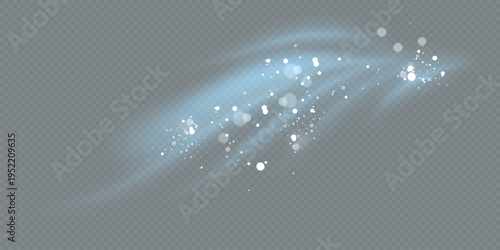 Air, wind effect isolated on transparent background. Airflow overlay fresh air for cleaning, cooling or changing the air. Wind Wave Effect. 3D vector illustration