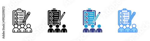 Screening icon set multiple style collection