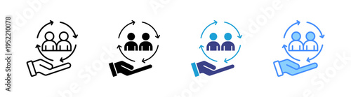 Retention icon set multiple style collection