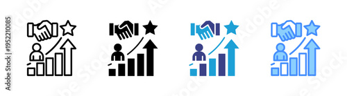 Succession Planning icon set multiple style collection