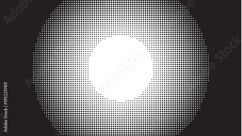 Minimalist Black and White Halftone Dot Pattern Background