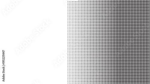 Minimalist Black and White Halftone Dot Pattern Background