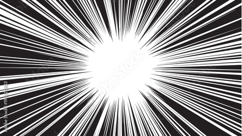 Dynamic Manga Style Speed Lines Comic Background