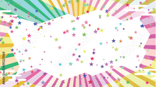 Colorful Abstract Pop Starry Background Illustration