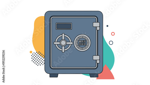 Secure heavy metal safe with a combination dial lock and handle designed for protecting valuable items and documents.