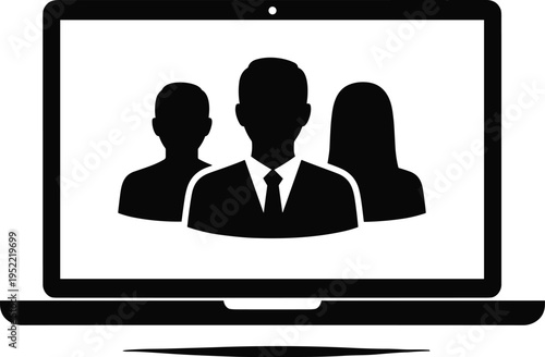 Country music band silhouettes with singer guitarist and bassist isolated cad drawing flat vector illustration for concert poster and festival