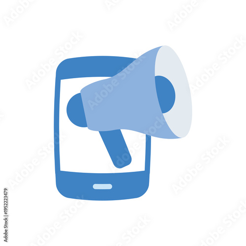 Mobile outreach and voice search marketing icon