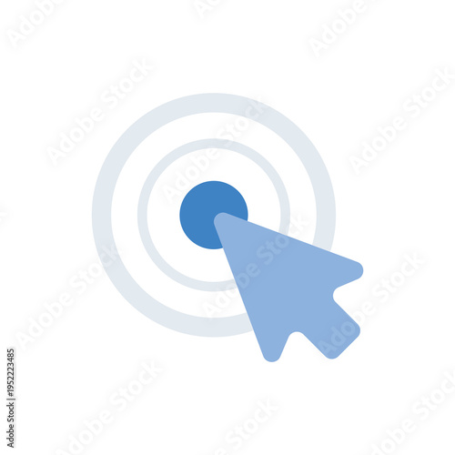 Targeted search click and keyword strategy focus icon