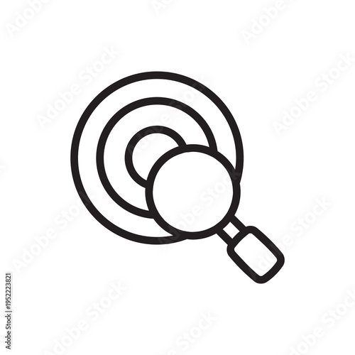 Target research and niche marketing analysis icon