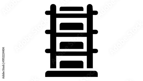 Standing kitchen shelf icon for vertical storage and organization