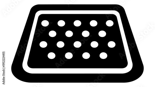 Shower floor mat icon for bathroom safety